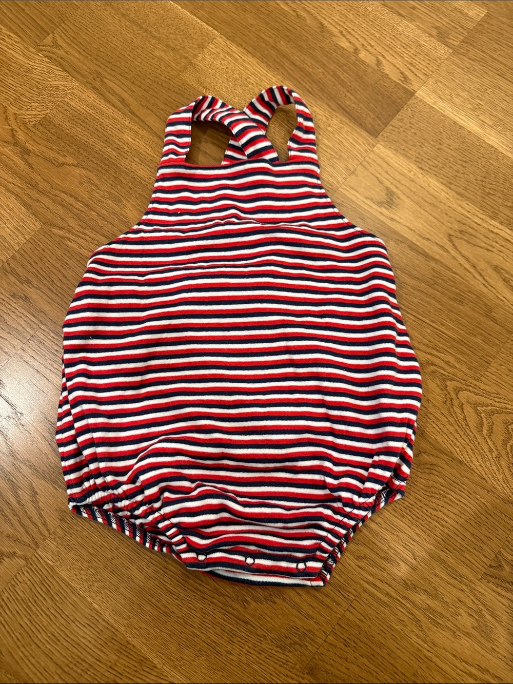 Striped Red, White & Navy Bubble
